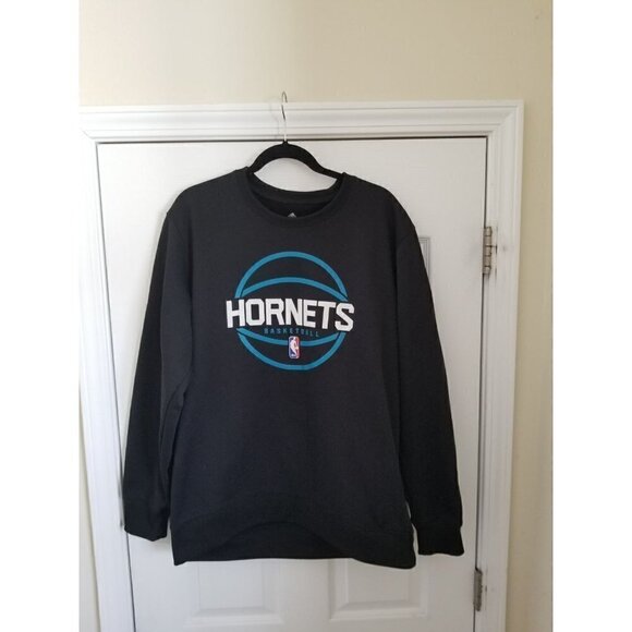 𝅺nba Charlotte Hornets Adidas Climawarm Sweatshirt  Size: X Large  Color: Black - Picture 4 of 12